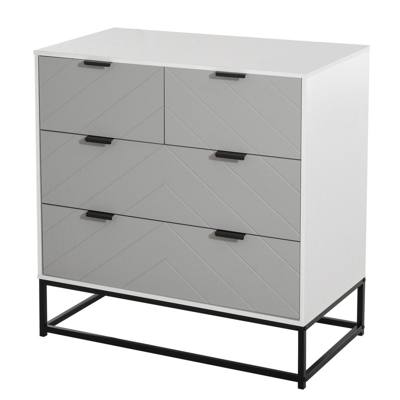 Modern Chest of 4 Drawers Sideboard Dresser for Bedroom Living Room