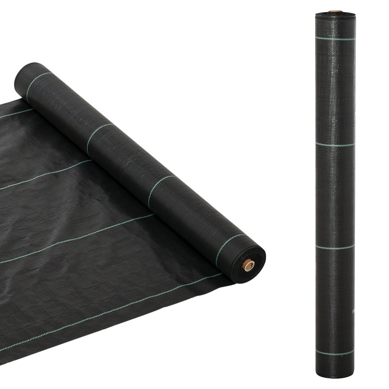 1x50m Weed Barrier Fabric Durable Convenient Design Weed Block Mat