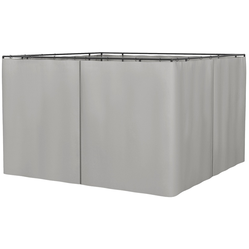 3 x 3(m) Universal Gazebo Replacement Sidewall Set, 4 Panels, Grey