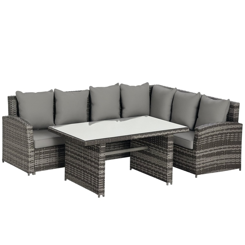 3 PCS Outdoor All Weather Rattan Dining Sets Furniture Garden Garden