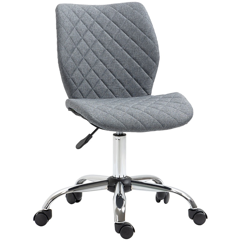 360 Swivel Office Chair Mid Back Computer Chair with Wheels, Grey