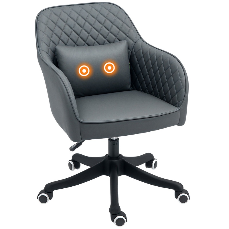 Office Chair with Rechargeable Vibration Massage, Grey