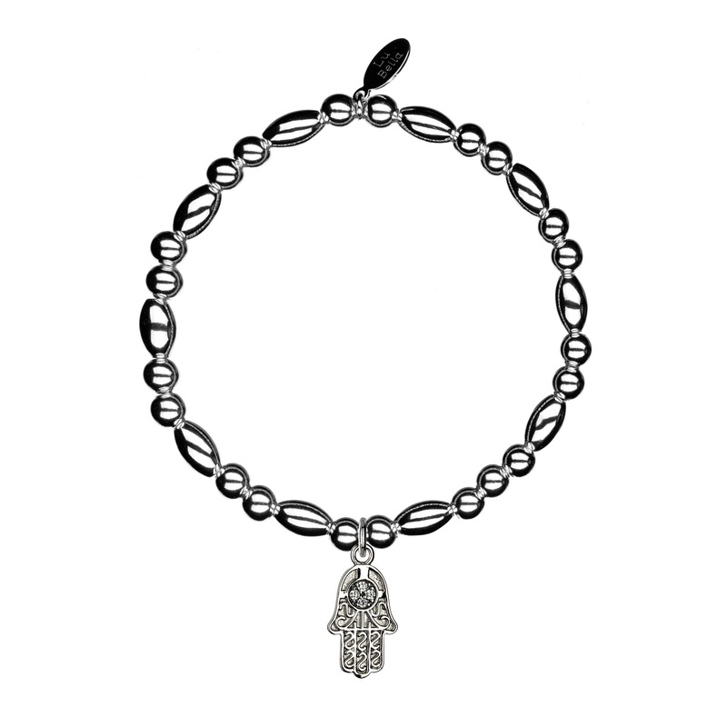 Hamsa Hand Evil Eye Bracelet – Oval Protector