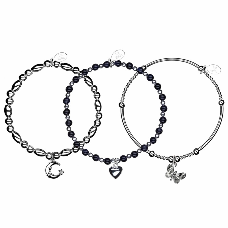 The Valentines Stack – Set of 3 Stacking Bracelet