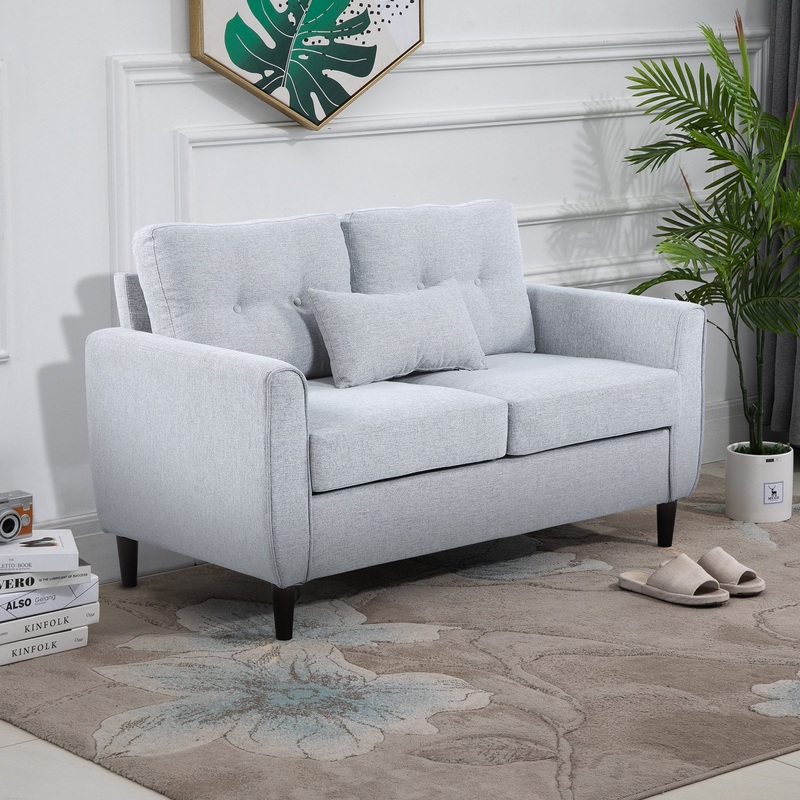 Two-Seater Sofa, with Pillow – Grey