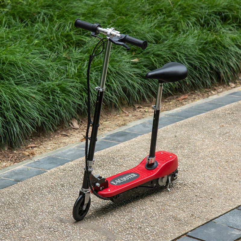 Outdoor Ride On Powered Scooter for kids Sporting Toy 120W Motor Bike 2 x 12V Battery – Red