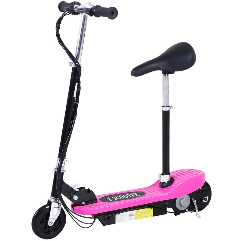Outdoor Ride On Powered Scooter for kids Sporting Toy 120W Motor Bike 2 x 12V Battery – Pink