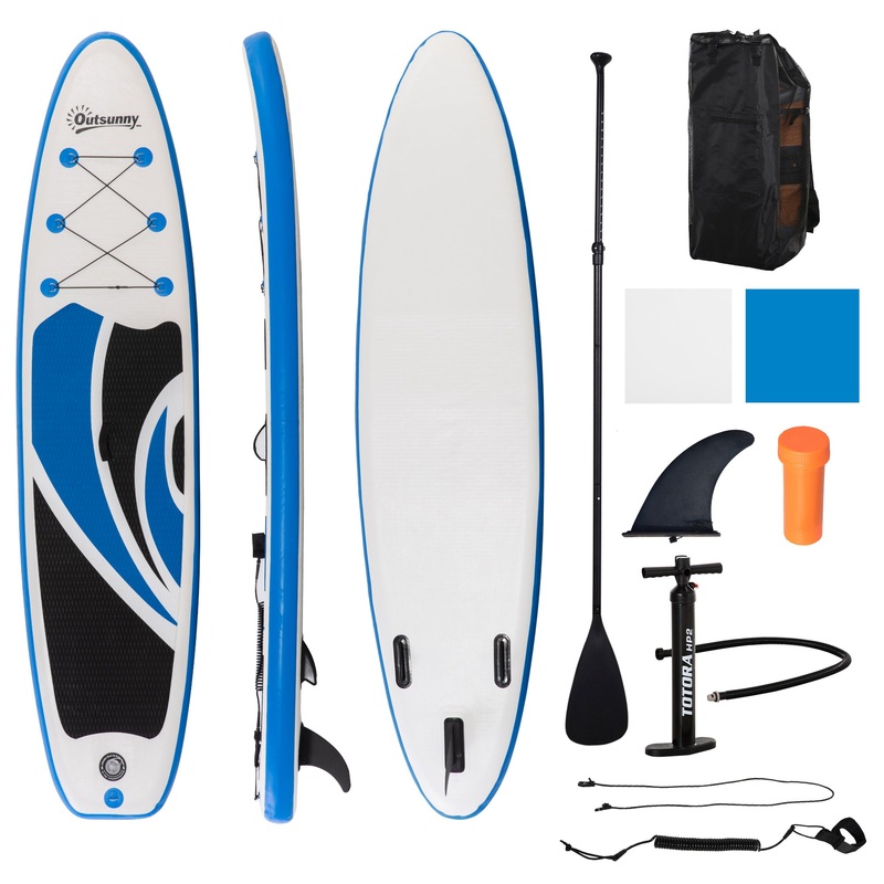 10Ft Inflatable Non-Slip Paddle Stand Up Board w/ Adjustable Paddle