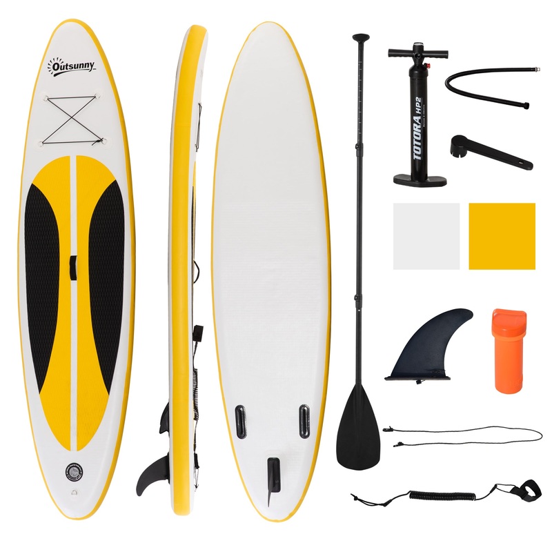 10Ft Inflatable Paddle Stand Up Board, Adjustable Paddle Non-Slip Deck