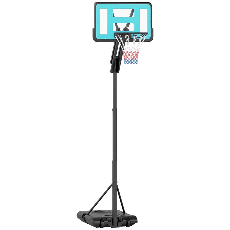 146-236cm Adjustable Basketball Hoop Outdoor, Portable on Wheels