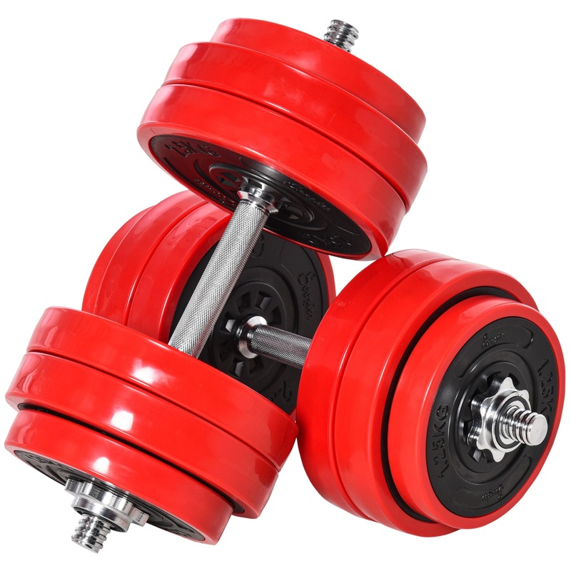 30KGS Dumbbell & Barbell  Adjustable Ergonomic Set Exercise in Home Gym
