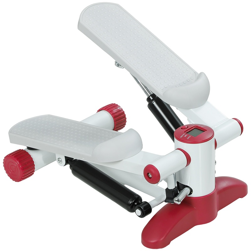 Mini Stepper Machine with LCD Monitor, Non-Slip Pedals, Grey
