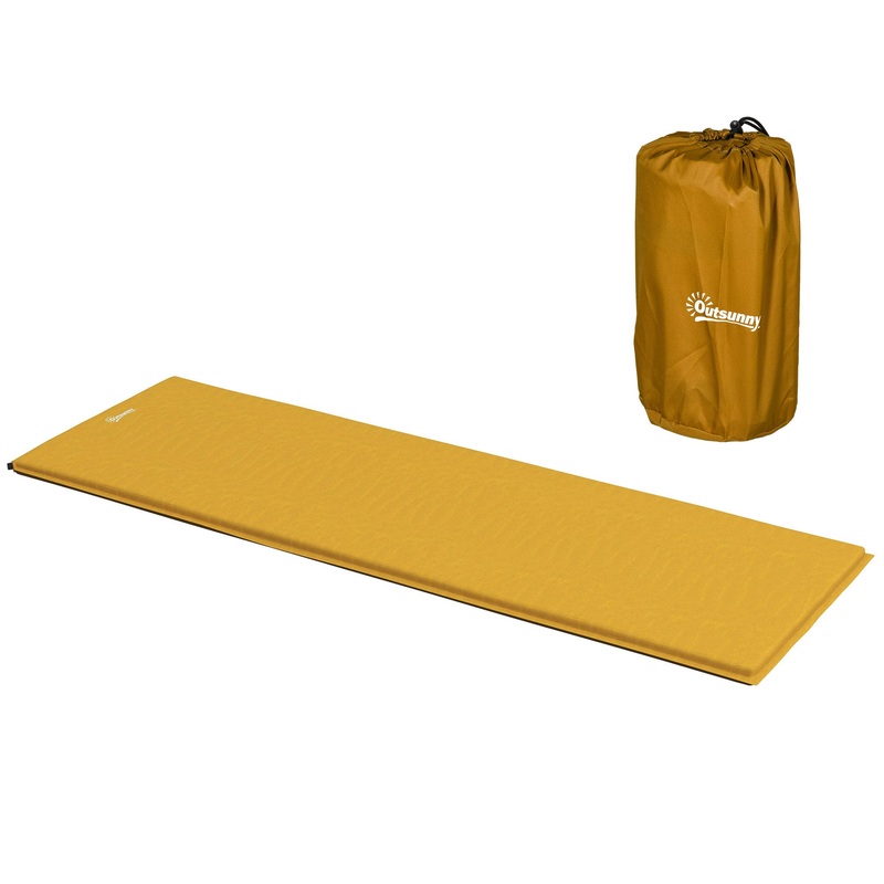 Self-Inflating Single Sleeping Pad Air Bed with Carry Bag, Khaki