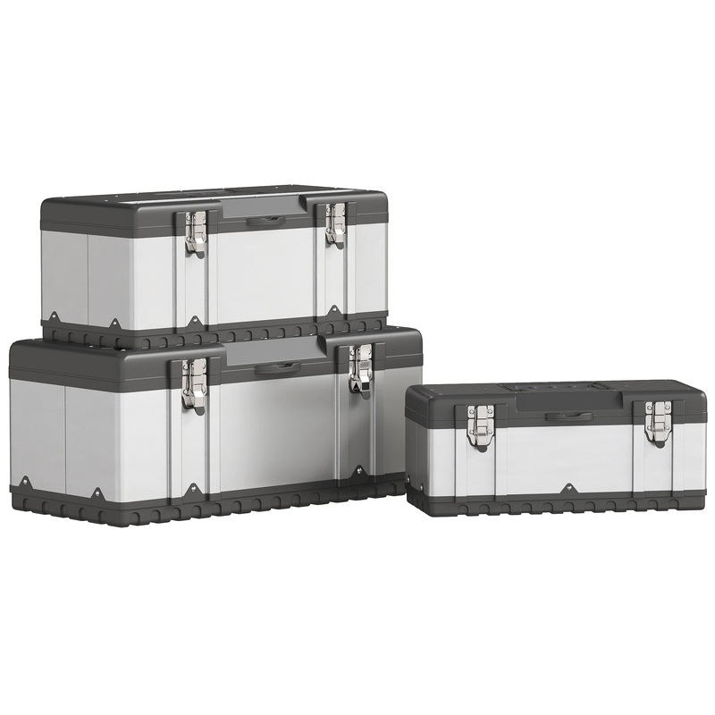 3 Pieces Tool Case Set, 23 19 16 Stainless Steel Tool Boxes