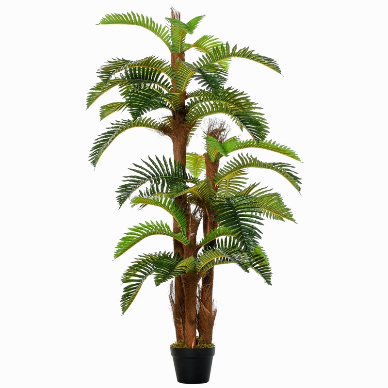 150cm/5FT Artificial Fern Tree Decorative Plant 36 Leaves with Nursery Pot, Fake Plant for Indoor Outdoor Dcor