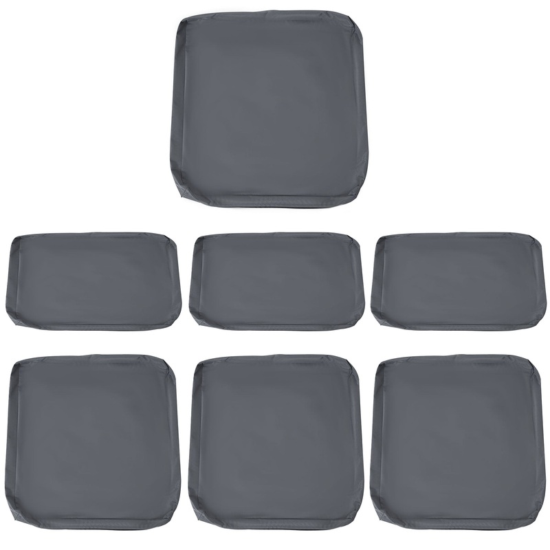 Rattan Garden Wicker Patio Furniture Cushion Cover Sofa Cover Replacement – COVER ONLY, Grey