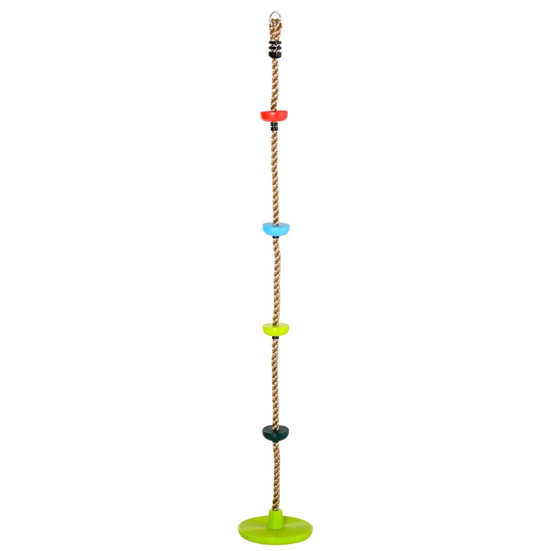 Multicolor Kid Climbing Rope Disc Swings Seat Set with Platforms Outdoor Toys Playset for Playground Backyard