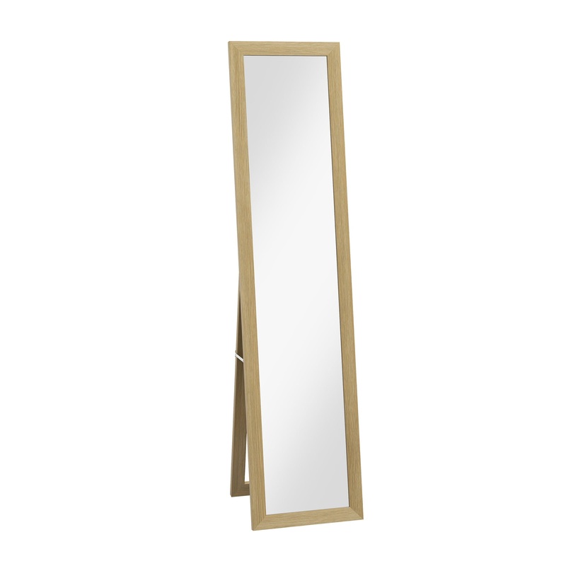 Rustic Full Length Mirror, Hanging and Freestanding Floor Mirror, Farmhouse Decorative Wall Mirror, for Living Room, Bedroom, 155 cm, Grey