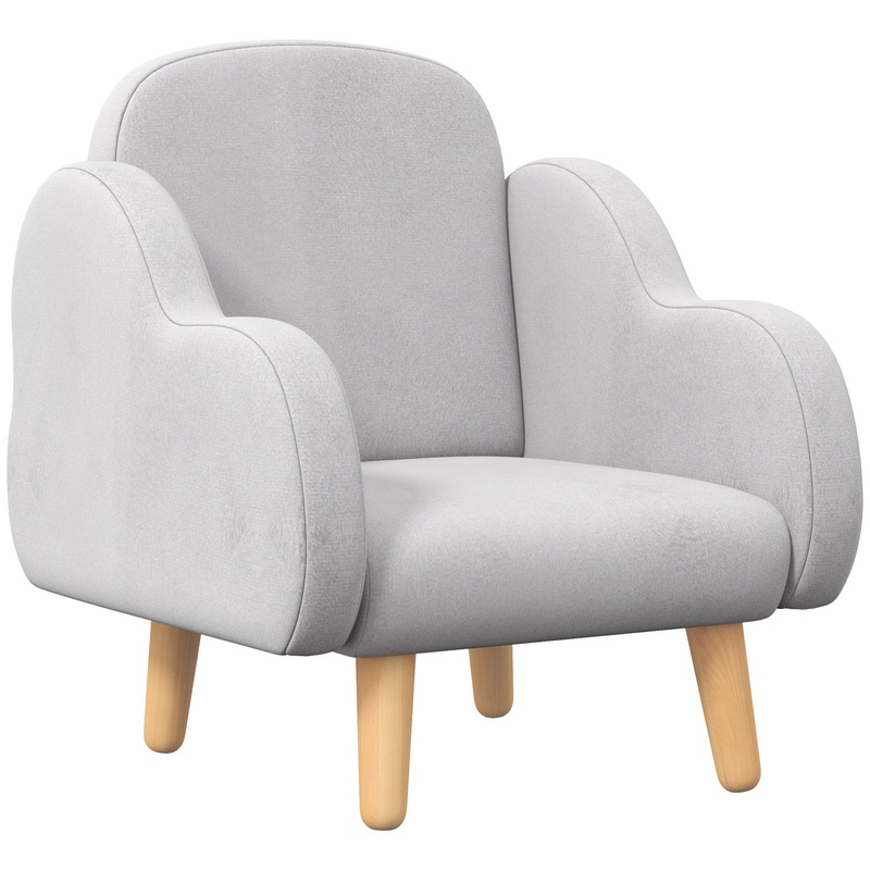 ZONEKIZ Cloud Shape Toddler Armchair, Ergonomically Designed Kids Chair, Comfy Children Playroom Mini Sofa for Relaxing, for Ages 1.5-5 Years – Purple
