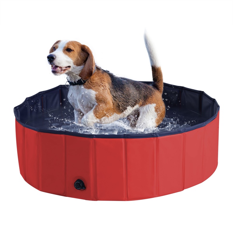 Pet Pool Swimming Bath Portable Cat Dog Foldable Puppy Bathtub 100 x 30H