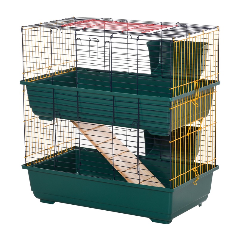 Small Animal Cage Habitat w/ Accessories 2-Story Large Pet Play House