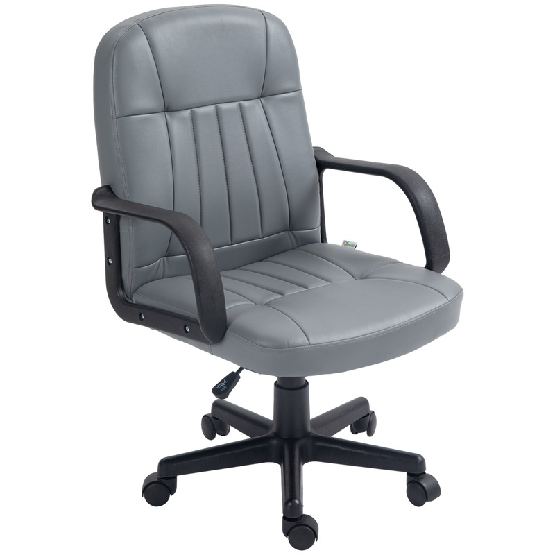 Swivel Executive Office Chair PU Leather Computer Desk Chair Office Furniture Gaming Seater – Grey