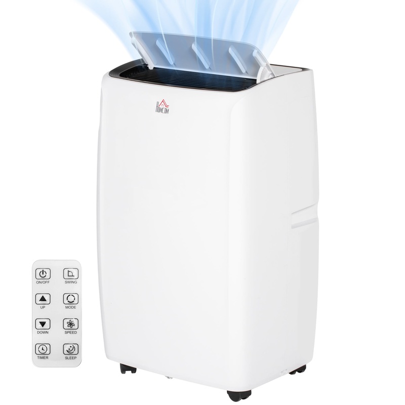 12,000 BTU Mobile Air Conditioner for Room up to 28m, with Dehumidifier, Sleep Mode, 24H Timer On/off, Wheels