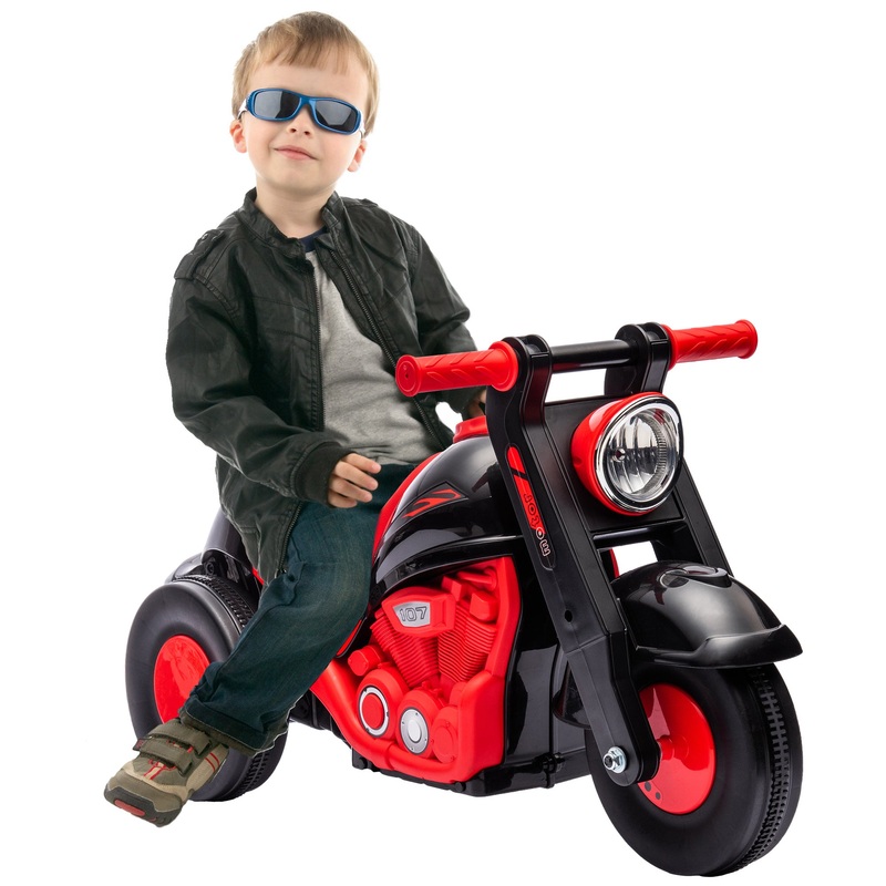 Ride On Car Foot To Floor Kids Car w/ Music, Bubble – Black