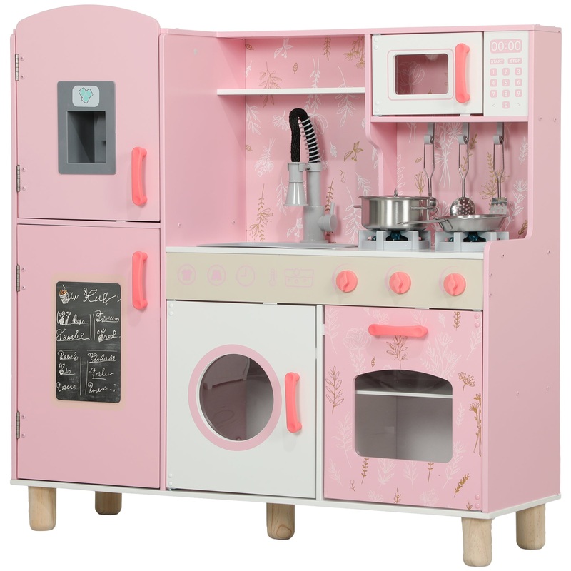 Play Kitchen Kids Kitchen Set with Lights and Sounds – Pink