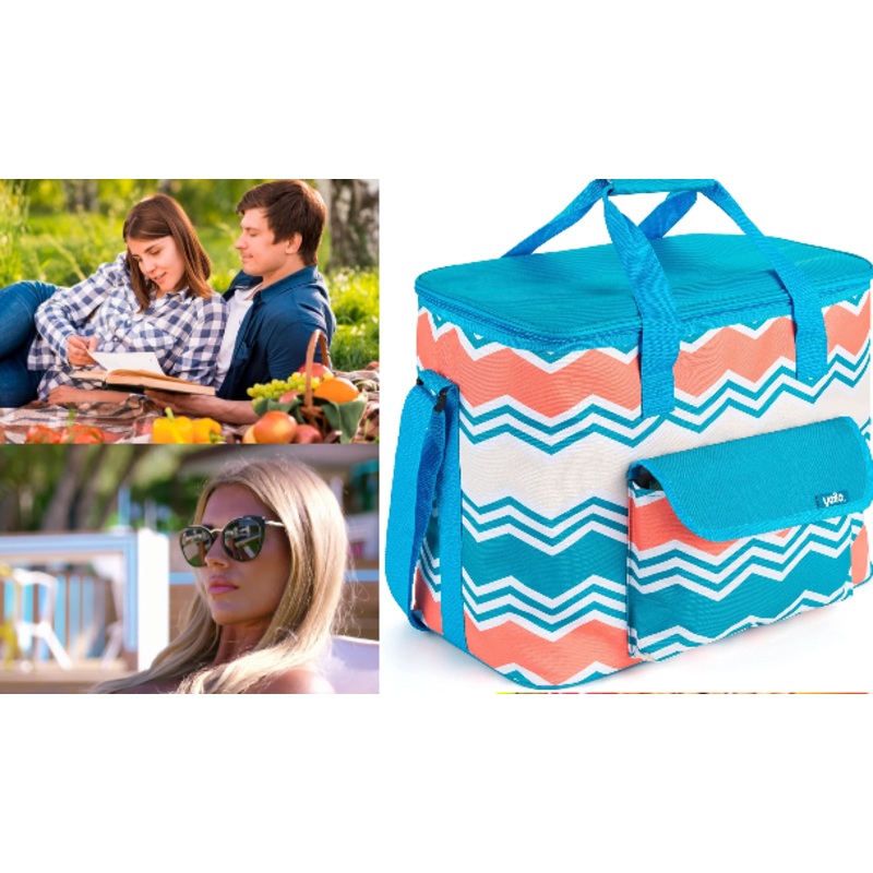 30 Litre Family Cooler Picnic Bag! This Family Sized Picnic Bag Is Perfect For Keeping Lunches & Picnics Cool, Fresh, Tasty & Chilled For Up To 6 Hours! Equipped With A Wipe-Clean! Now In Two Beautiful Designs! Now Only 9.95