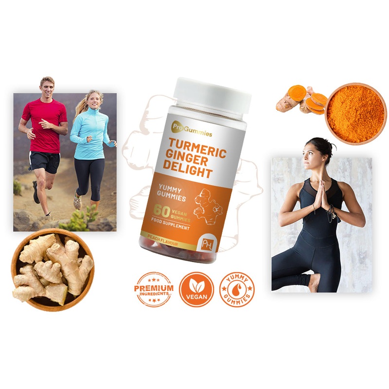 New Formula Turmeric & Ginger! Turmeric Supplements For Natural Anti-Inflammotory In Gummie Formula
