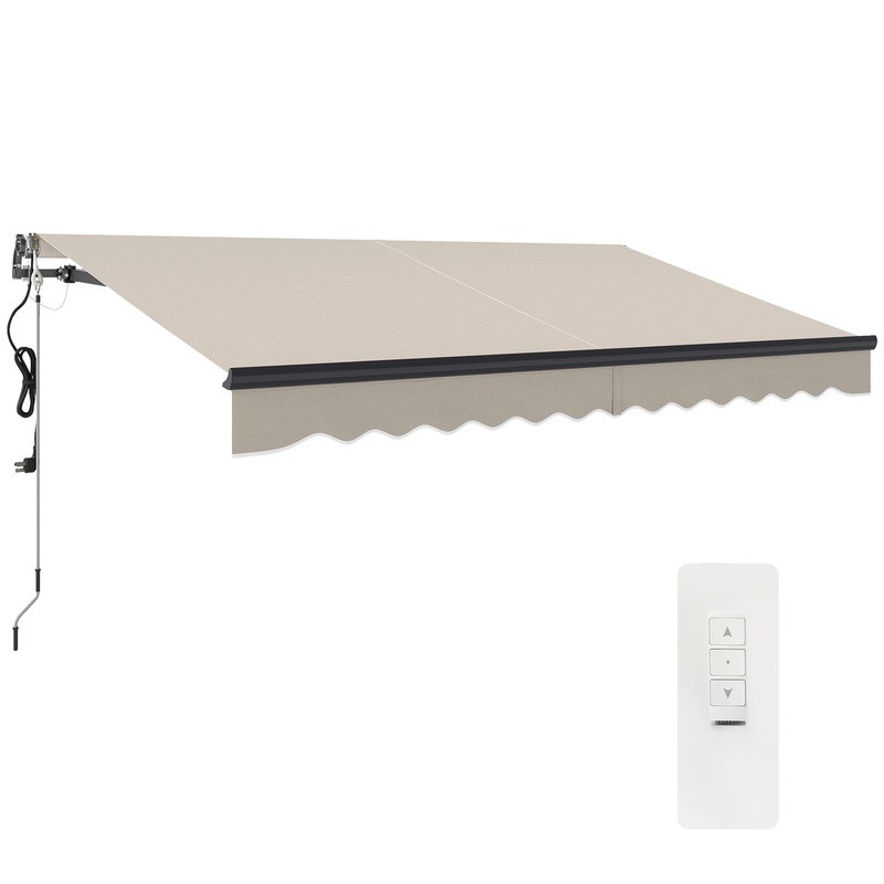 3.5 x 3(m) Electric Retractable Awning w/ Aluminium Frame Beige