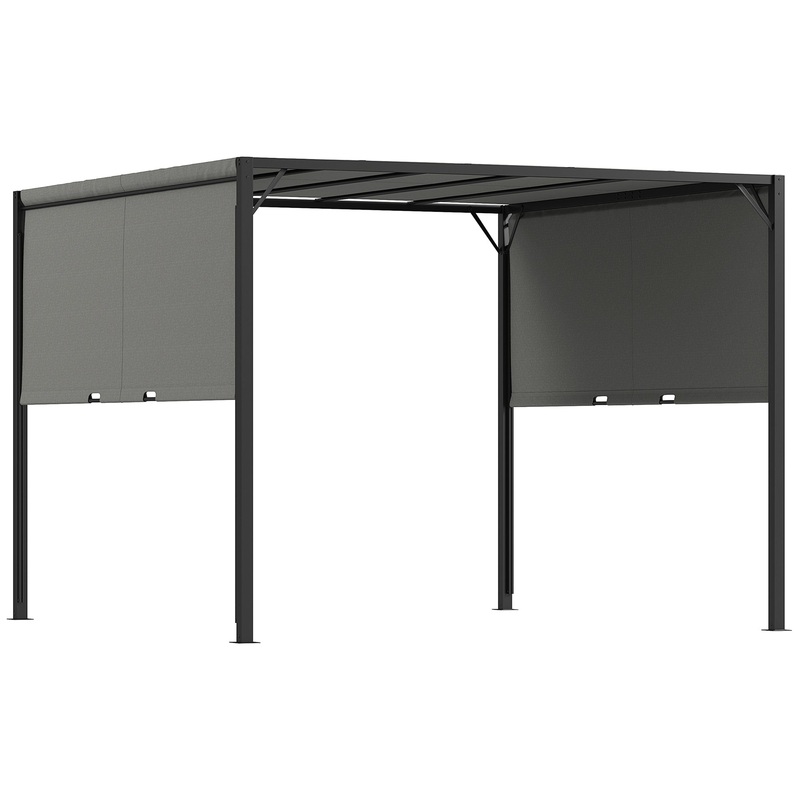 3 x 3(m) Pergola Metal Gazebo Outdoor Sun Shade Shelter Canopy