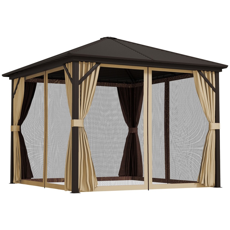 3×3(m) Hardtop Gazebo Outdoor Shelter with Aluminium Frame