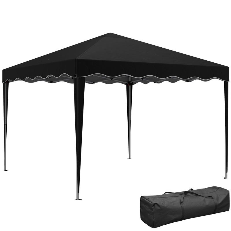 3×3(m) Pop Up Gazebo Marquee Tent for Garden w/ Carry Bag Black