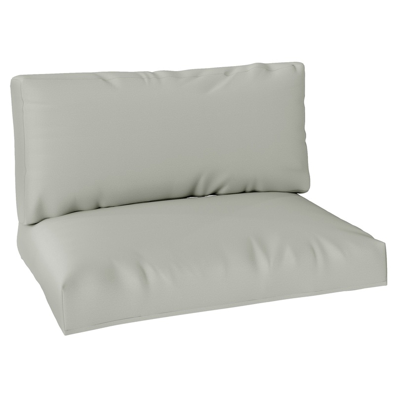 2 Seat Pallet Cushions 20cm Thick Outdoor Seat Pads, Light Grey