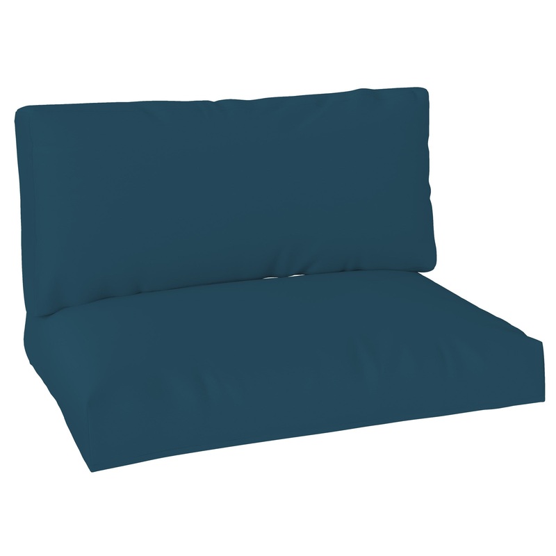 2 Seat Pallet Cushions 20cm Thick Outdoor Seat Pads, Navy Blue