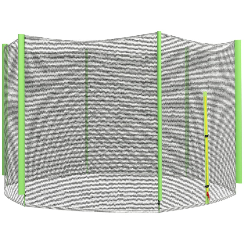 10ft Trampoline Net Replacement Safety Net with Zipped Door, Green