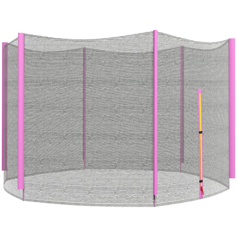 10ft Trampoline Net Replacement Safety Net with Zipped Door, Pink