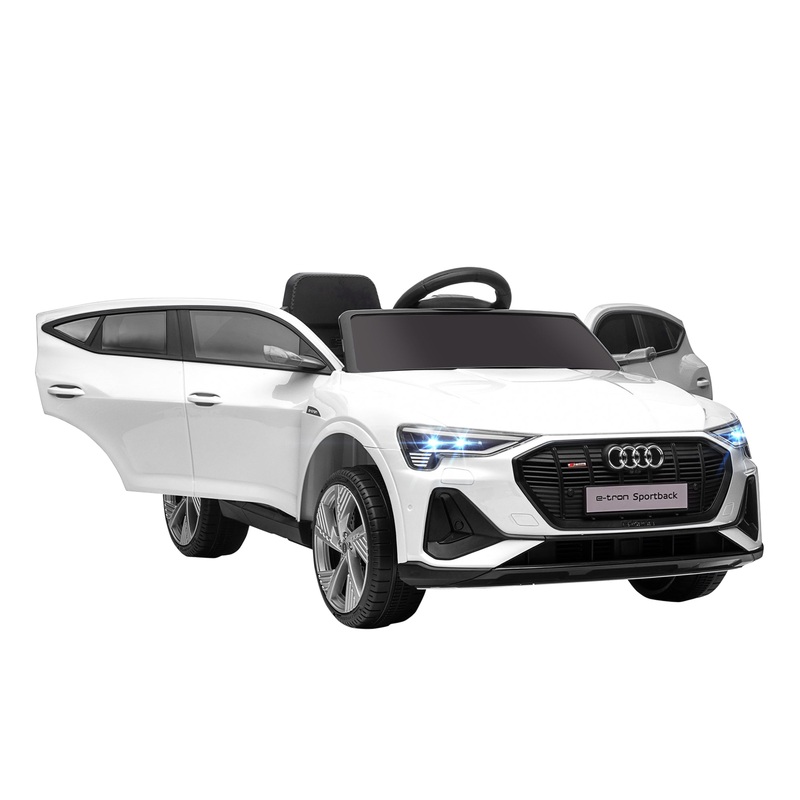 12V Kids Electric Ride-On Car/ w Remote Control, Lights, Music – White