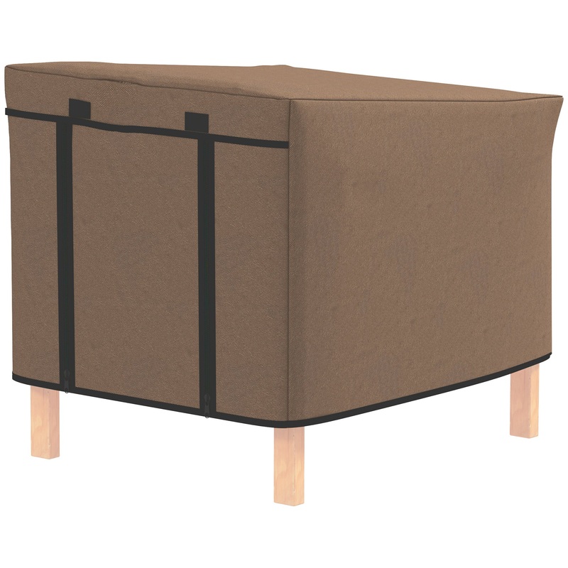 Rabbit Hutch Outdoor with Steel Run Removable Plastic Tray Natural