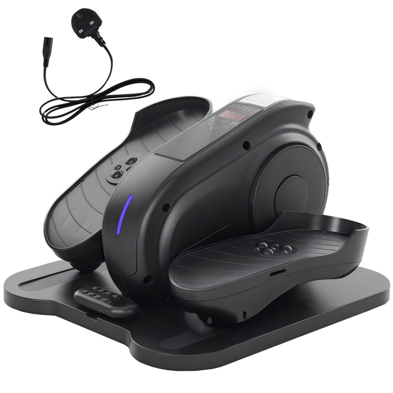 Under Desk Elliptical Machine Pedal Exerciser w/ 10 Speeds, Black