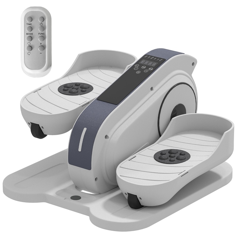 Under Desk Elliptical Machine Pedal Exerciser w/ 10 Speeds, White