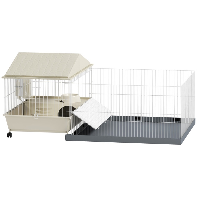 Wooden Dog Kennel, Dog House with Removable Floor, Yellow