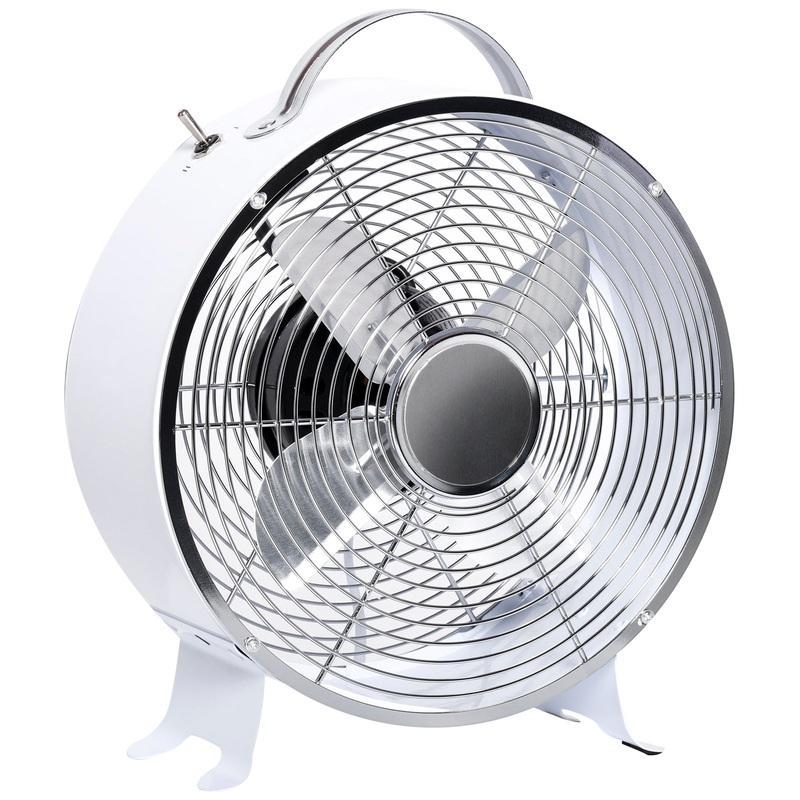 10 2-Speed Electric Fan w/ Safe Guard Anti-Slip Feet Home Office White