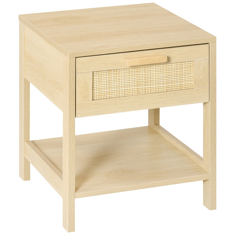 Nightstand Bedside Table End Table Storage Organizer W/ Drawer Shelf