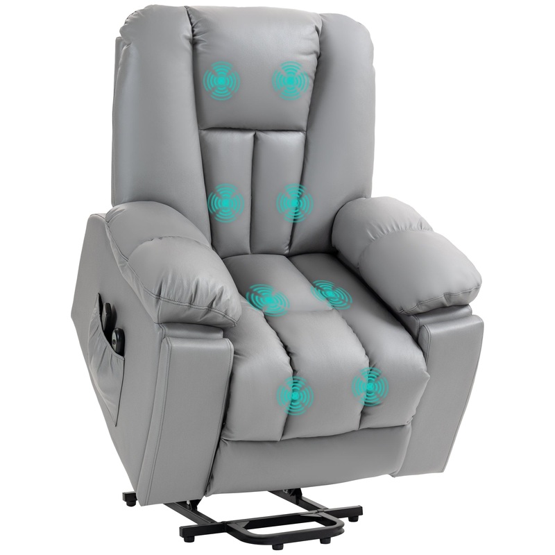 Riser and Recliner Chair for Elderly, Quick Assembly, Charcoal Grey