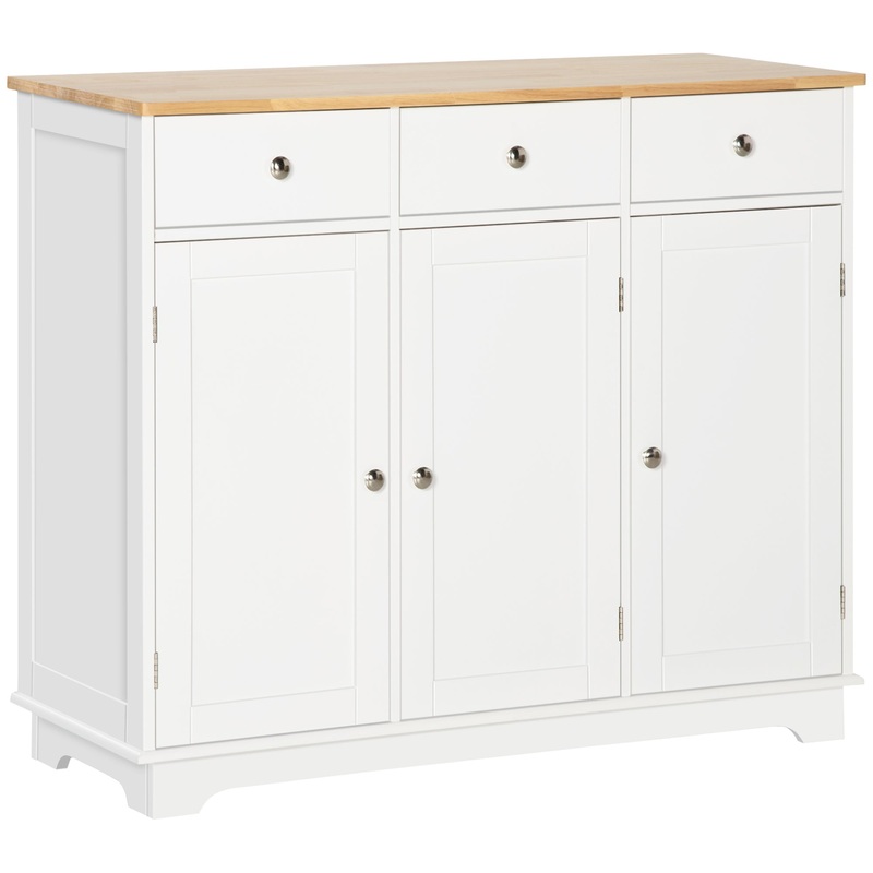 Modern Sideboard Buffet Cabinet with Storage Cabinets and Drawers White