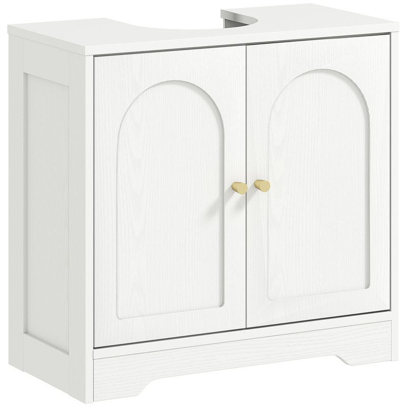 Modern Under Sink Cabinet for Basin without or with Pedestal, White