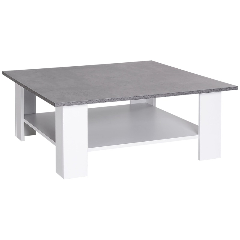 Vintage Coffee Table Square 2 Tier Side End Desk Indoor Living Room